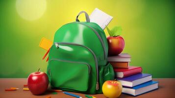 Back to school background. Illustration photo