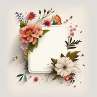 Floral frame. Illustration photo