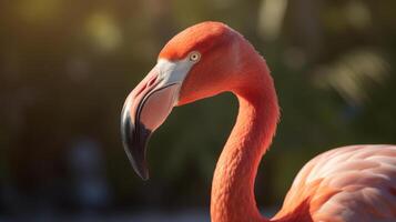 Pink flamingo. Illustration photo