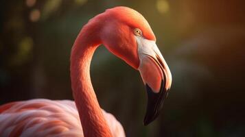 Pink flamingo. Illustration photo