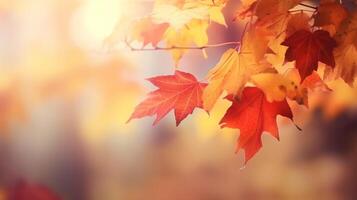 Autumn falling leaves background. Illustration photo