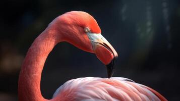 Pink flamingo. Illustration photo