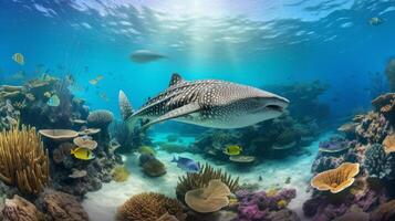 Coral reef background. Illustration photo