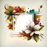 Floral frame. Illustration photo