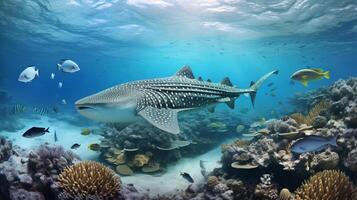 Coral reef background. Illustration photo