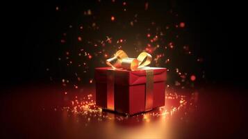 Glitter gift box background. Illustration photo
