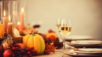 Thanksgiving dinner background. Illustration photo