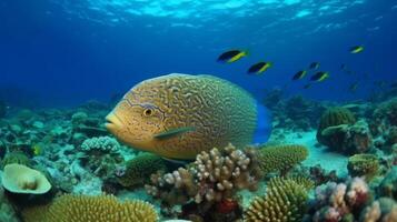 Beautiful sea reef background. Illustration photo