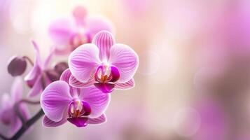 Pink orchid natural background. Illustration photo