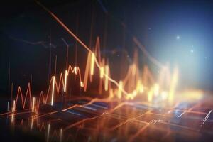A wave of connecting lines and dots the concept of big data and technology abstract background with dynamic wave with , generate ai photo
