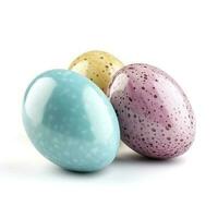 easter eggs isolated on white background, generate ai photo