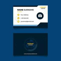 Name Card with Circle Tech Theme Design for Business or Company vector