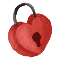 Heart Padlock Love Clip art Element Transparent Background png