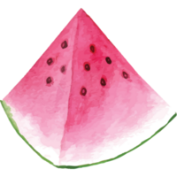 Watermelon Piece With Bite Clip art Element Transparent Background png