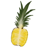 ananas giallo frutta clip arte elemento trasparente sfondo png