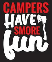 Campers have smore fun vector