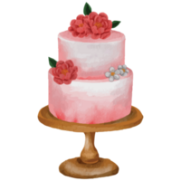 aniversário bolos flor conceito decoração, aniversário festa elementos transparente fundo png