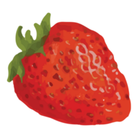 fresa rojo Fruta acortar Arte elemento transparente antecedentes png