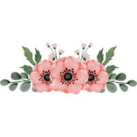 Rose avec pivoine fleur bouquet agrafe art élément transparent Contexte png
