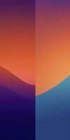 two tone orange and purple and blue gradient, beautiful, simple , smooth, generate ai photo