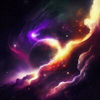 Space Background with Colorful Galaxy Cloud Nebula. The elements of this image furnished by NASA., generate ai photo