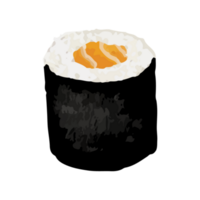 sushi japansk mat klämma konst element transparent bakgrund png