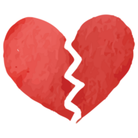 Broken Heart Love Clip art Element Transparent Background png