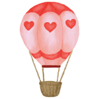 quente balão amor grampo arte elemento transparente fundo png