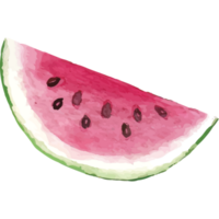 Watermelon Piece With Bite Clip art Element Transparent Background png