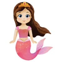 Beautiful Mermaid Clip art Element Transparent Background png