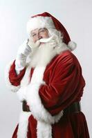 Santa claus wears boxing gloves, generate ai photo