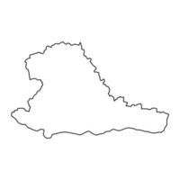 Taurage county map, administrative division of Lithuania. Vector illustration.