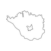 Augshdaugava Municipality map, administrative division of Latvia. Vector illustration.