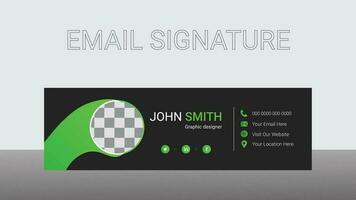 email signature design vector