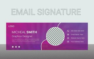 email signature design. vector