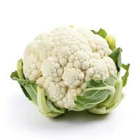 cauliflower isolated on white background, generate ai photo