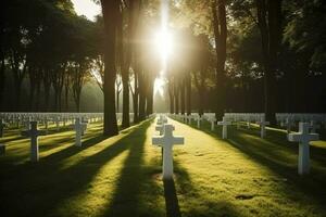 national cemetery, generate ai photo