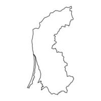 Klaipeda county map, administrative division of Lithuania. Vector illustration.