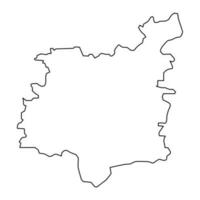 Dobele district map, administrative division of Latvia. Vector illustration.