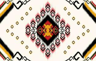 ikat cachemir. étnico modelo oriental africano americano Indonesia, Asia, azteca motivo textil y bohemio.diseño para fondo, papel tapiz, alfombra imprimir, tela, batik .vector ikat modelo. vector