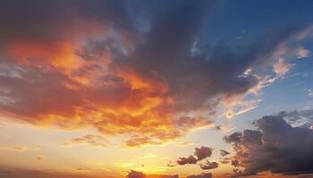 panoramic evening sky and clouds in the morning background photo