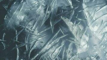 Frozen ice texture background wallpaper toned, generate ai photo