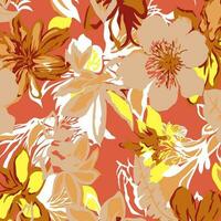 Abstract Floral colour vector pattern design suitable for fashion and fabric needs