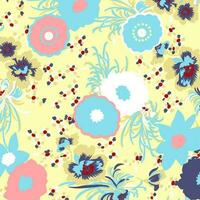 Abstract Floral colour vector pattern design suitable for fashion and fabric needs