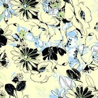 Abstract Floral colour vector pattern design suitable for fashion and fabric needs