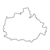 Baranya county map, administrative district of Hungary. Vector illustration.