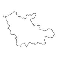 Cesis district map, administrative division of Latvia. Vector illustration.