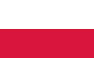 Poland flag, official colors and proportion. Vector illustration.