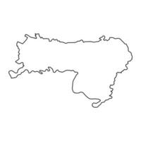 Srem district map, administrative district of Serbia. Vector illustration.