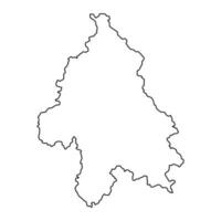 Belgrado ciudad mapa, administrativo distrito de serbia vector ilustración.